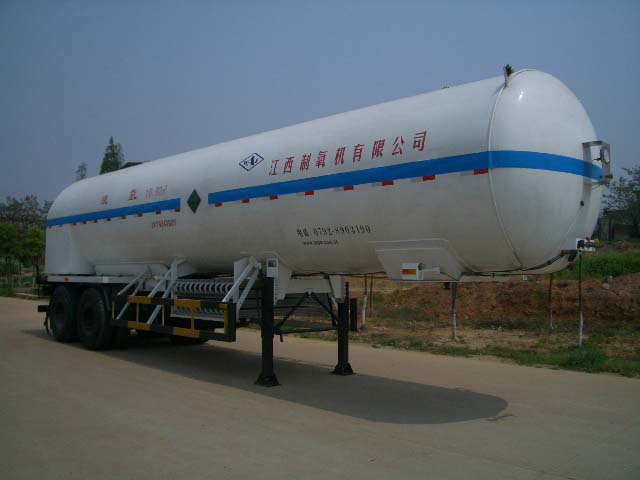 五峰9.5米21.4吨低温液体运输半挂车(JXY9343GDY)