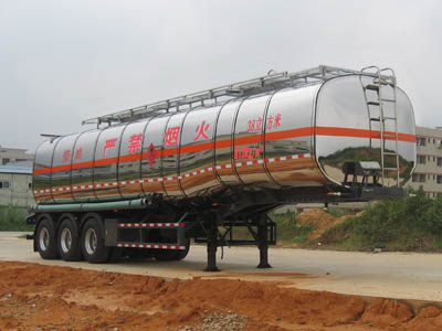 永强11米30吨易燃液体罐式运输半挂车(YQ9400GRYF2)