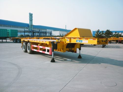 中集9.7米28吨平板自卸半挂车(ZJV9358ZZXPQD)