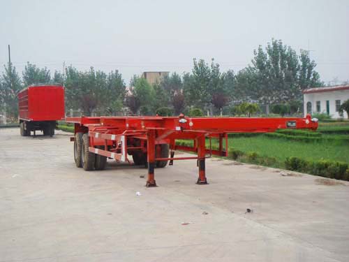 新科12.3米30.5吨骨架式集装箱运输半挂车(LXK9351TJZ)