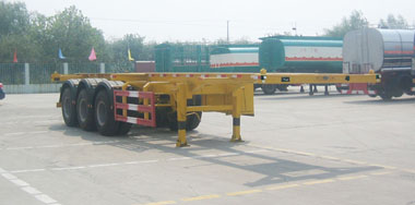 华昌10.5米33.7吨骨架式集装箱运输半挂车(QDJ9400TJZG)