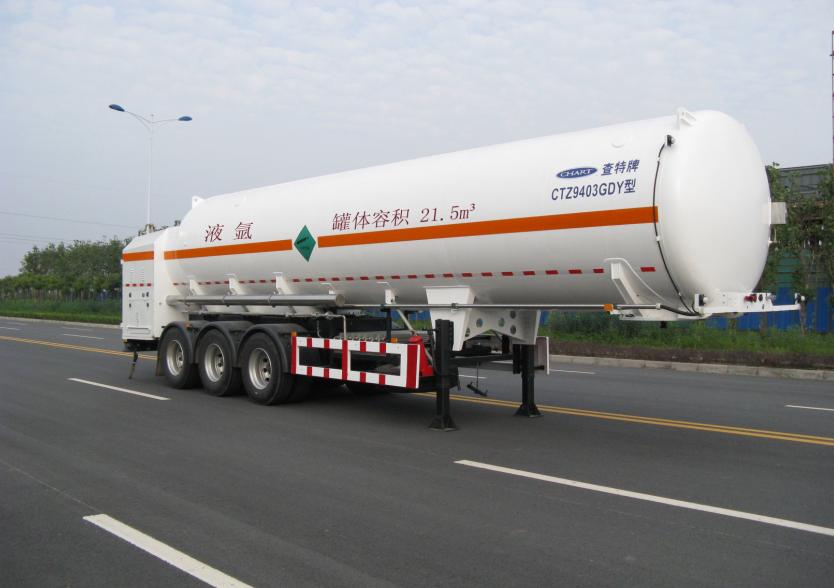 查特11.7米28.2吨低温液体运输半挂车(CTZ9403GDY)