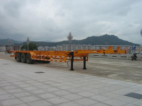 闽兴14米30.5吨骨架式集装箱运输半挂车(FM9371TJZ)