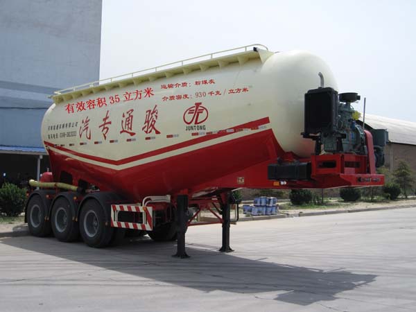 骏通9.6米31.9吨中密度粉粒物料运输半挂车(JF9404GFL)
