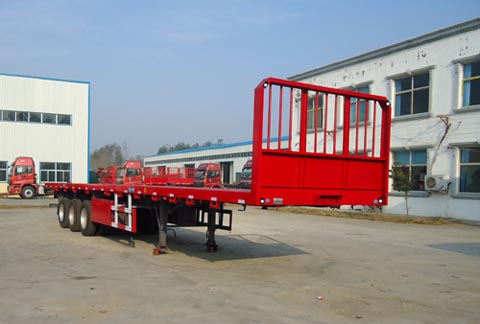 沃德利13米34吨平板运输半挂车(WDL9400TPB)