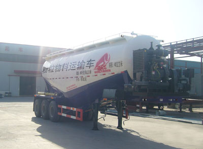 鸿天牛10.3米31.4吨中密度粉粒物料运输半挂车(HTN9404GFL)
