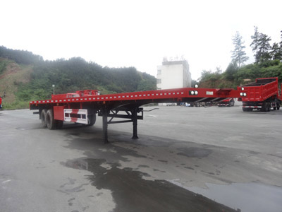 普诚10米28.5吨平板运输半挂车(PC9350TPB)