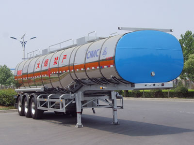 凌宇13米30.5吨易燃液体罐式运输半挂车(CLY9408GRYD)