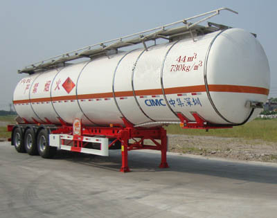 中集13米31吨易燃液体罐式运输半挂车(ZJV9409GRYSZ)