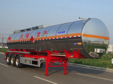 凌宇13米31吨易燃液体罐式运输半挂车(CLY9408GRYC)