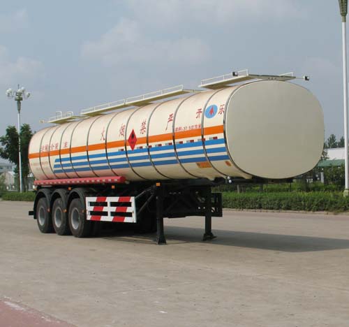 开乐11.7米31.5吨易燃液体罐式运输半挂车(AKL9405GRYBW01)