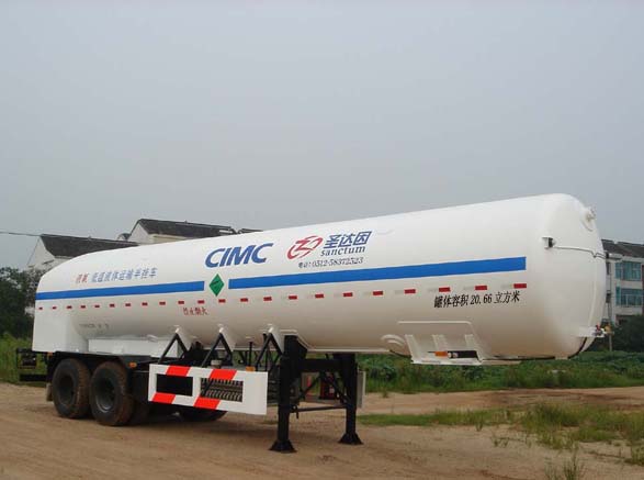 圣达因11.3米21.7吨低温液体运输半挂车(SDY9342GDY)