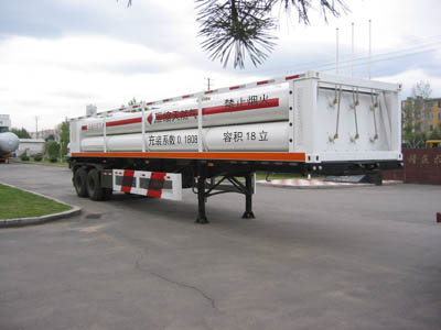 建成12.4米3.3吨高压气体运输半挂车(JC9350GGQ)