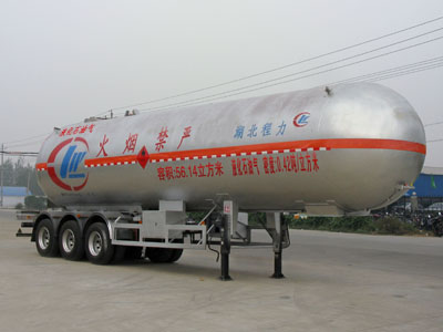 程力威13米23.6吨液化气体运输半挂车(CLW9405GYQ)