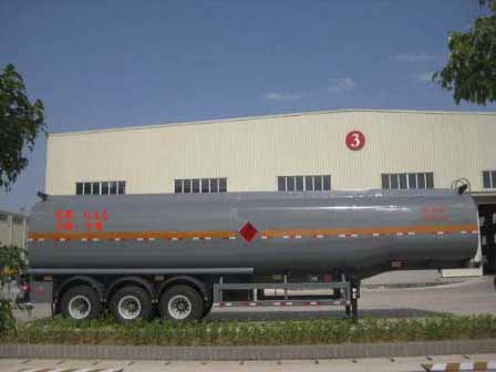 大力士11米31.8吨易燃液体罐式运输半挂车(FTW9401GRY)