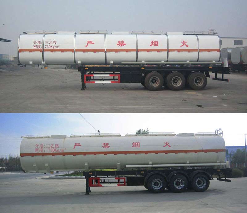 华昌QDJ9402GRY易燃液体罐式运输半挂车公告图片