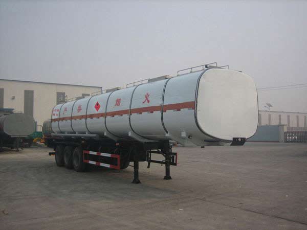 华昌11.5米32.5吨易燃液体罐式运输半挂车(QDJ9406GRY)