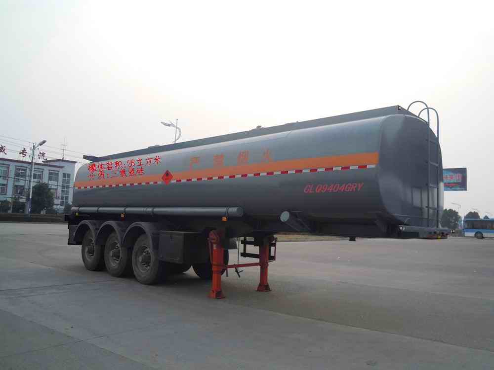 楚飞10米31.5吨易燃液体罐式运输半挂车(CLQ9404GRY)
