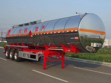 凌宇13米32.8吨易燃液体罐式运输半挂车(CLY9408GRYA)