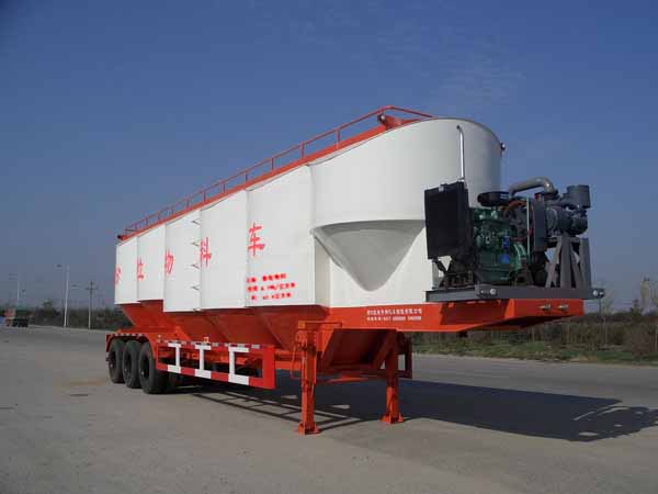 神行13米27吨3轴粉粒物料运输半挂车(YGB9405GFL)