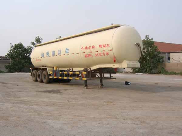 奥斯力13米24吨3轴粉粒物料运输半挂车(LQZ9390GFL)