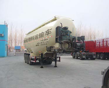 鸿天牛10.5米28.5吨3轴粉粒物料运输半挂车(HTN9402GFL)