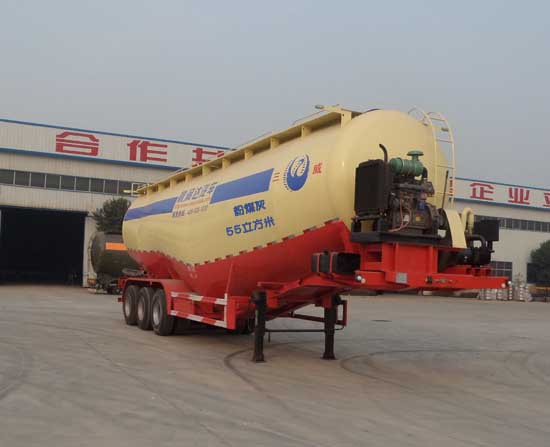 三威11.5米31.8吨3轴中密度粉粒物料运输半挂车(WQY9405GFL)