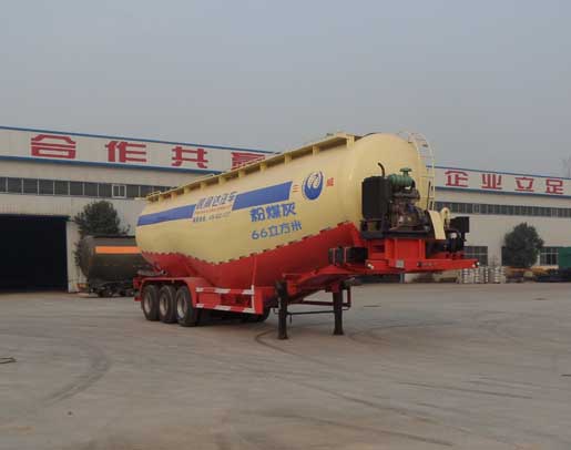 三威13米31吨3轴中密度粉粒物料运输半挂车(WQY9406GFL)