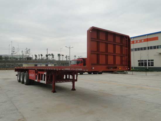 东润11.5米34.4吨3轴平板半挂车(WSH9401P)