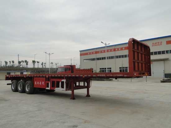东润13米34吨3轴平板半挂车(WSH9400P)