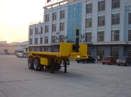 中梁宝华8.5米29.5吨2轴平板自卸半挂车(YDA9350ZZXP)