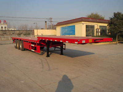 亚中车辆13米33.8吨3轴平板运输半挂车(WPZ9401TPB)