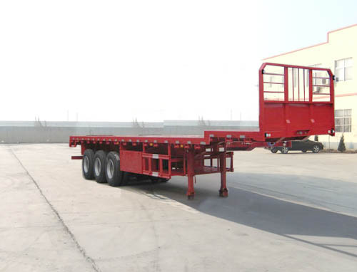麟州13米34.2吨3轴平板运输半挂车(YDZ9400TPB)
