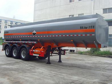 培新10米30吨3轴腐蚀性物品罐式运输半挂车(XH9405GFW)