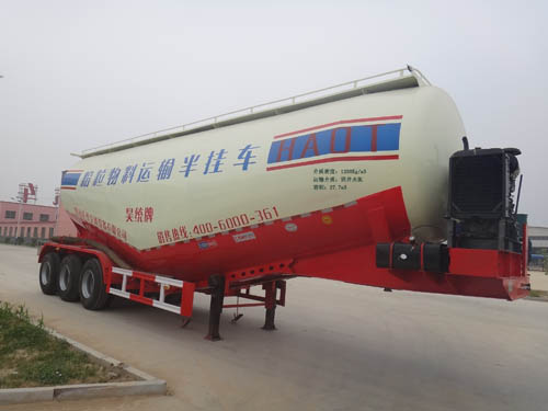 昊统10米31.6吨3轴中密度粉粒物料运输半挂车(LWG9402GFL)