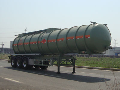 凌宇12.8米33吨3轴易燃液体罐式运输半挂车(CLY9408GRYK)