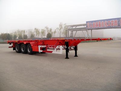 华骏12.4米30.7吨3轴集装箱运输半挂车(ZCZ9374TJZHJC)