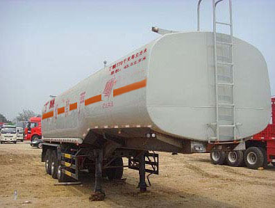 旗林11.2米31.9吨3轴易燃液体罐式运输半挂车(QLG9407GRY)
