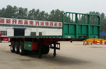 沃德利10.6米34吨3轴平板运输半挂车(WDL9402TPB)