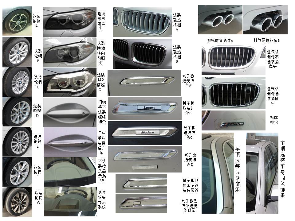 宝马牌BMW7201AMHEV(BMW530Le)混合动力轿车公告图片