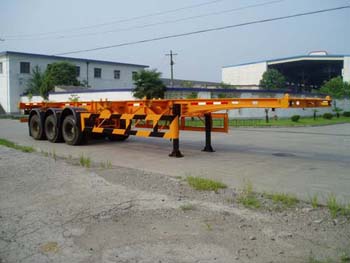 金鸽12.4米30.5吨3轴集装箱运输半挂车(YZT9370TJZ)