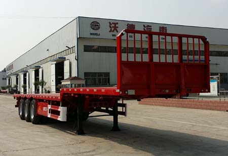 沃德利13米33.8吨3轴平板运输半挂车(WDL9400TPBE)
