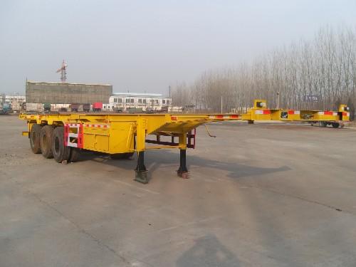 齐鲁中亚12.4米34.4吨3轴集装箱运输半挂车(DEZ9400TJZ)