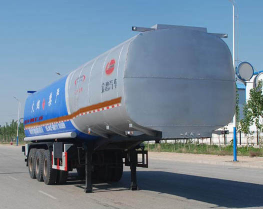 金碧11.6米32.4吨3轴易燃液体罐式运输半挂车(PJQ9409GRYA)