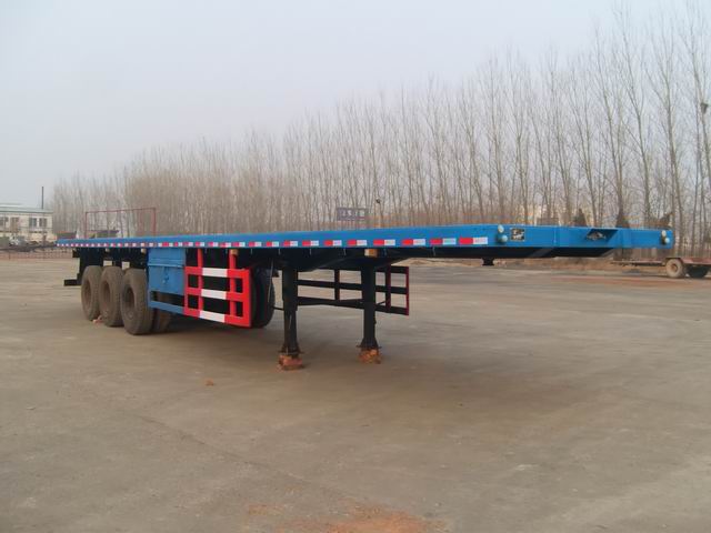 齐鲁中亚13米34吨3轴平板运输半挂车(DEZ9400TPB)