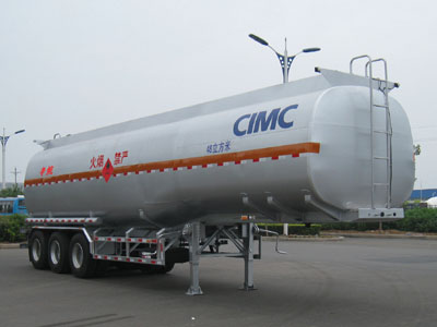 凌宇12米33.3吨3轴易燃液体罐式运输半挂车(CLY9406GRYD)