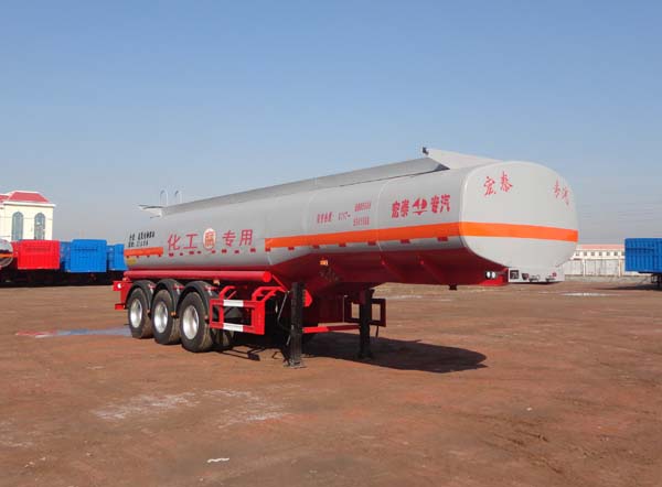 正康宏泰9.8米32吨3轴腐蚀性物品罐式运输半挂车(HHT9403GFW)