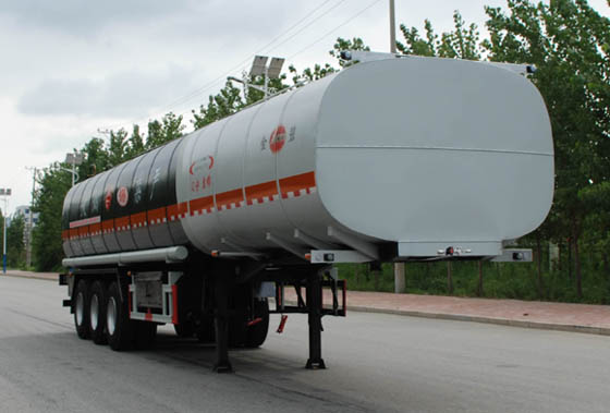 金碧10.8米31吨3轴易燃液体罐式运输半挂车(PJQ9403GRYH)