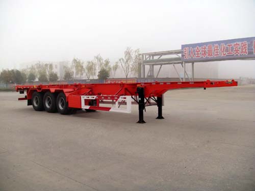 华骏12.4米34.5吨3轴集装箱运输半挂车(ZCZ9400TJZHJE)