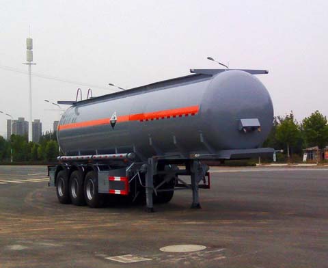 大力11米29.3吨3轴腐蚀性物品罐式运输半挂车(DLQ9404GFW)